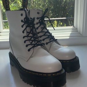 White Platform Dr. Martins